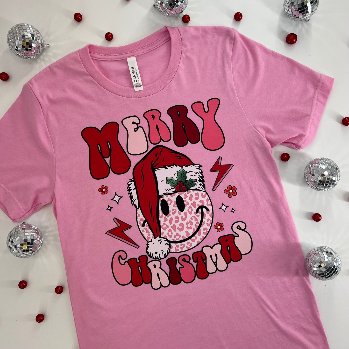 Pink Leopard Smiley Face