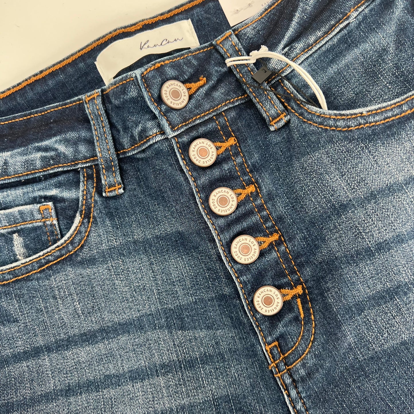 The Alanya Dark Wash High Rise Jeans - Kan Can