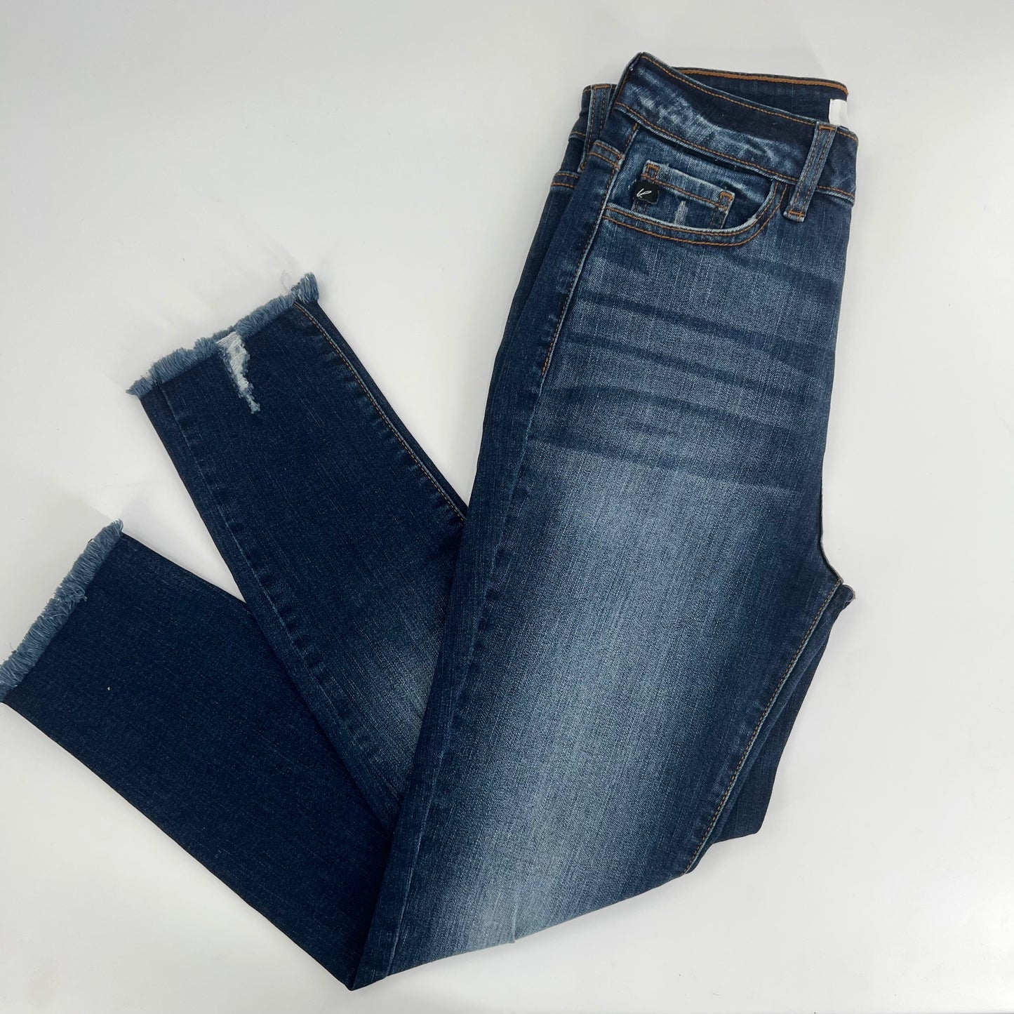 The Alanya Dark Wash High Rise Jeans - Kan Can