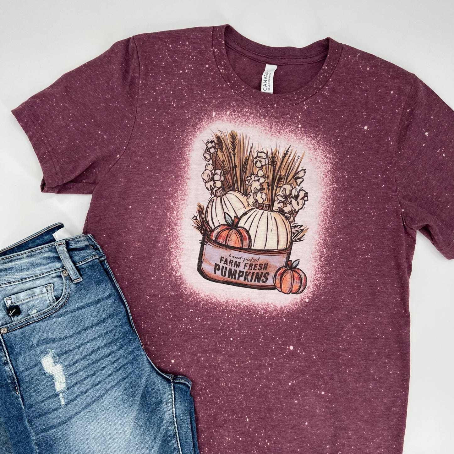 Pumpkin Bucket Distressed Tee