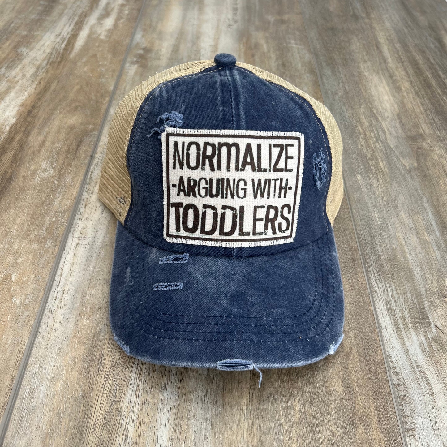 Normalize Arguing with Toddlers Ponytail Hat